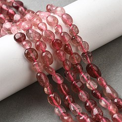Natural Strawberry Quartz Nuggets Beads Strands&nbsp;G-J335-17