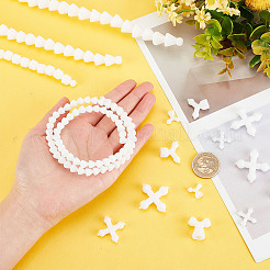 4セット4スタイルのポリオキシメチレン（POM）おもちゃのスケルトンジョイント、DIYぬいぐるみ用  ホワイト  500x7~14mm  1セット/スタイル&nbsp;DIY-OC0009-34