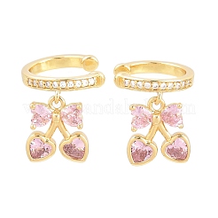 Brass Micro Pave Cubic Zirconia Cuff Earrings&nbsp;EJEW-Z164-08G-02