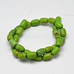 Dyed Barrel Synthetic Turquoise Beads Strands&nbsp;X-G-M142-08