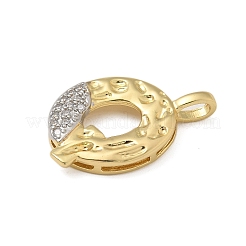 Brass Micro Pave Cubic Zirconia Pendants&nbsp;KK-B126-02G-Q