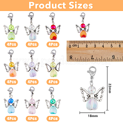 4 Sets Eco-Friendly Transparent Acrylic Pendants&nbsp;FIND-FH0006-13