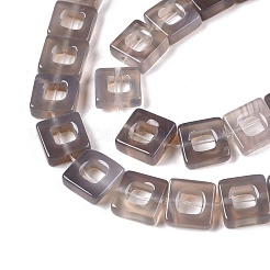 Natural Grey Agate Beads Strands&nbsp;G-N342-102B