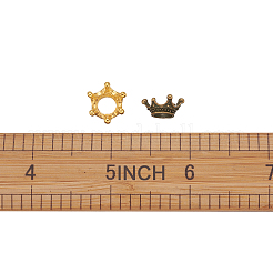 チベット風合金ビーズキャップ  クラウン  ミックスカラー  13x6mm  穴：6mm  90個/セット&nbsp;PALLOY-TA0001-31