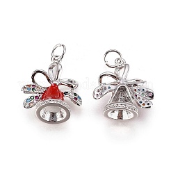 Brass Micro Pave Cubic Zirconia Pendants&nbsp;ZIRC-I028-13P