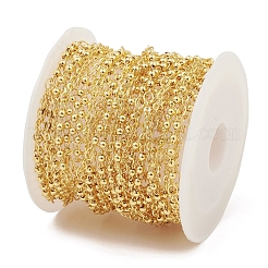 Brass Round Beaded Link Chains&nbsp;CHC-M025-20G