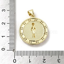 真鍮パヴェシェルペンダント  宗教聖母マリアチャーム、腹筋模造真珠付き  18KGP本金メッキ  オーバル  23x20x3.5mm  穴：3.5x4mm&nbsp;KK-I708-16M-G