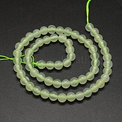 天然の新たなヒスイのラウンドビーズ連売り  6mm  穴：1mm  約65個/連  15.5インチ&nbsp;G-L348-01-6mm