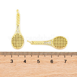 Rack Plating Brass Micro Pave Cubic Zirconia Pendants&nbsp;KK-P269-06G