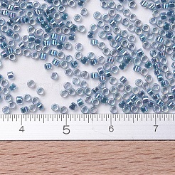 MIYUKIデリカビーズ  シリンダー  日本製シードビーズ  11/0  (db0058) マリンブルーラインクリスタルab  1.3x1.6mm  穴：0.8mm  約20000個/袋  100 G /袋&nbsp;SEED-J020-DB0058