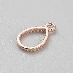 Alloy Open Back Bezel Pendants&nbsp;FIND-WH0152-473T-RG