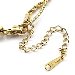 304ステンレススチールロープチェーンブレスレット  女性用二重ブレスレット  ラウンド  ゴールドカラー  長さ6-7/8インチ(17.5cm)+62mmエクステンダー&nbsp;BJEW-R003-04G-02