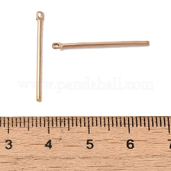 イオンプレーティング（IP）304ステンレスペンダント  バーチャーム  ローズゴールド  25x2x1.2mm  穴：1mm&nbsp;STAS-Q323-03B-RG