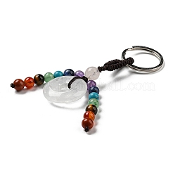 7 Chakra Natural Gemstone Tassel Keychain&nbsp;G-C066-06A