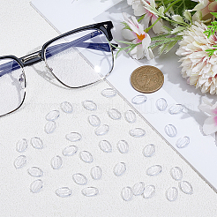 シリコン製眼鏡用鼻パッド200組  メガネアクセサリー用  透明  11.5x7.5x2.5mm&nbsp;DIY-CN0003-82