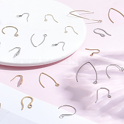 120Pcs 10 Styles Stainless Steel Earring Hooks&nbsp;STAS-BBC0010-73