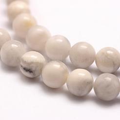 Natural Howlite Beads Strands&nbsp;G-E380-08-6mm