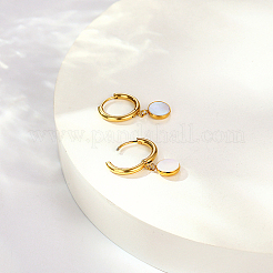 3 Pairs 3 Style 304 Stainless Steel Dangle Hoop Earrings Set&nbsp;ZS0378