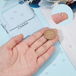 スターリングシルバーのスプリット丸カン10個、925個  ダブルループ丸カン  丸い輪  銀  5x1mm  内径：3.5mm&nbsp;STER-BBC0007-85A