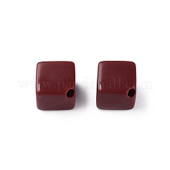 不透明なアクリルビーズ  キューブ  ミックスカラー  13x14.5x14.5mm  穴：2mm  約530個/500g&nbsp;MACR-S373-135-A