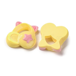 Opaque Music Theme Resin Cabochons&nbsp;LS-CRES-Z010-02C