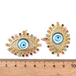 Rack Plating Brass Micro Pave Cubic Zirconia Pendants&nbsp;KK-H486-24G-02