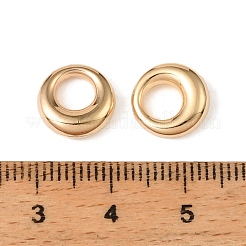 プラスチックチャーム  フラットラウンドのチャーム  ゴールドカラー  11x10.5x4mm  穴：5mm&nbsp;CCB-C002-02A-G