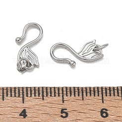 304ステンレススチールSフック留め具  チューリップ  ステンレス鋼色  13x8x2mm  穴：3mm&nbsp;SA-CBAF1D5-19P