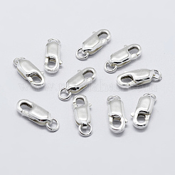 925スターリングシルバーカニカン  スタンプ925個付き  銀  8x4x2mm  穴：1mm&nbsp;STER-K167-075A-S