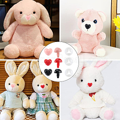 60 Sets 3 Colors Heart Resin Craft Doll Eye&nbsp;DIY-GF0010-68B