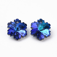 Electroplated Glass Charms&nbsp;EGLA-N006-015C