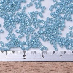 MIYUKIデリカビーズ  シリンダー  日本製シードビーズ  11/0  （db0218)不透明medターコイズブルーの光沢  1.3x1.6mm  穴：0.8mm  約2000個/10g&nbsp;X-SEED-J020-DB0218