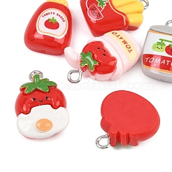 Tomato Theme Opaque Resin Pendants&nbsp;RE-CBA0E2-01