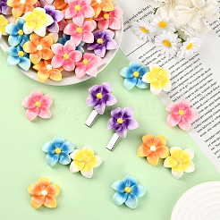 50Pcs 5 Colors Opaque Resin Cabochons&nbsp;FIND-SC0020-81