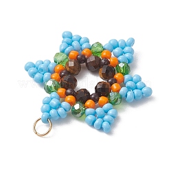 Glass Seed Beaded Pendants&nbsp;PALLOY-MZ01241