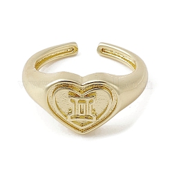 Brass Adjustable Open Rings&nbsp;RJEW-K257-86G-03