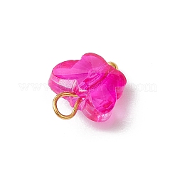 7Pcs Glass Butterfly Charms&nbsp;PALLOY-JF03227-01