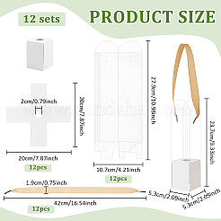 12 Sets Clear Plastic & Paper Flower Storage Boxes&nbsp;CON-BC0008-10A