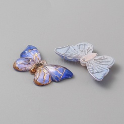 グラデーションプリントのアクリルペンダント  バタフライチャーム  藤紫色  18.5x32x4.5mm  穴：1.2mm&nbsp;OACR-WH0028-21K