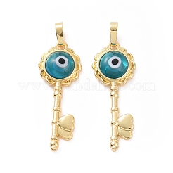 Handmade Evil Eye Lampwork Pendants&nbsp;ZIRC-F136-05G-03