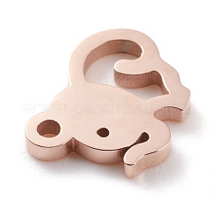 Ion Plating(IP) 304 Stainless Steel Charms&nbsp;STAS-Y002-12RG