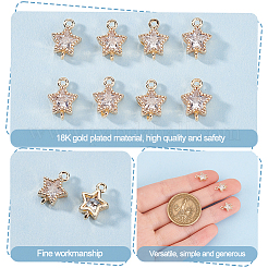 20Pcs Brass Pave Clear Cubic Zirconia Links&nbsp;KK-GO0001-95