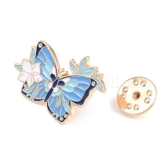 Butterfly Alloy Enamel Lapel Pin Backs&nbsp;JEWB-P057-04D-G