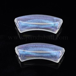 透明なアクリルビーズ  グリッターパウダー  カーブチューブ  透明  35x14x12mm  穴：4mm  約148個/500g&nbsp;OACR-N008-082