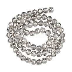 Electroplate Transparent Glass Beads Strands&nbsp;GLAA-H040-01D