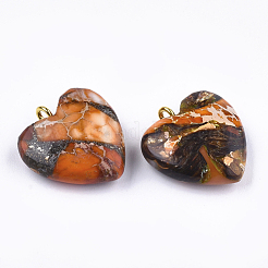 Assembled Bronzite and Imperial Jasper Pendants&nbsp;X-G-T111-04F