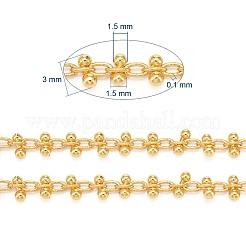 Handmade Brass Beaded Chains&nbsp;CHC-I006-02G