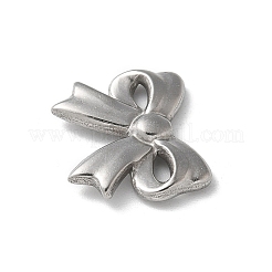 304ステンレスペンダント  ちょう結びのチャーム  ステンレス鋼色  13.5x16x2.5mm&nbsp;STAS-I330-009P