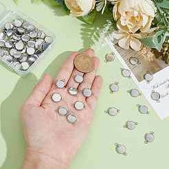 80Pcs 304 Stainless Steel Cabochon Connector Settings&nbsp;STAS-HY0001-89A