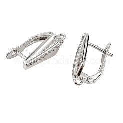 SHEGRACE Brass Micro Pave Cubic Zirconia Hoop Earring Findings&nbsp;XGRQ79334-950P